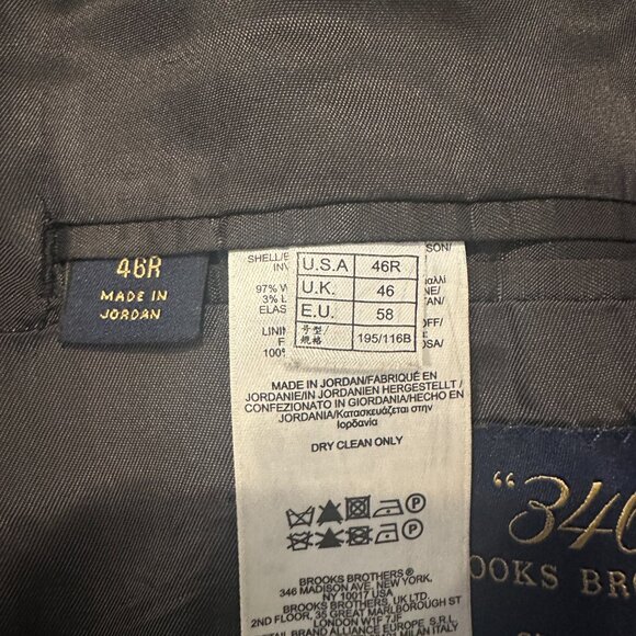 Brooks Brothers Gray 3 Button Suit Jacket 46R - Picture 3 of 3